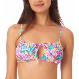 35. California Waves Printed Wildflower Bikini Top - NWT!